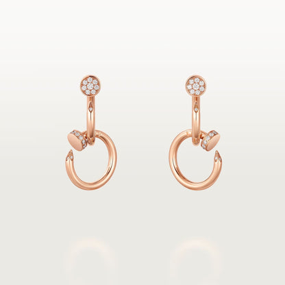 [Lumi Jewelry]JUSTE HALF DIAMOND DOUBLE EARRINGS