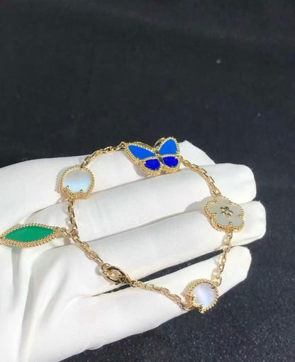 [Lumi Jewelry]LUCKY SPRING BUTTERFLY 5 MOTIF BRACELET