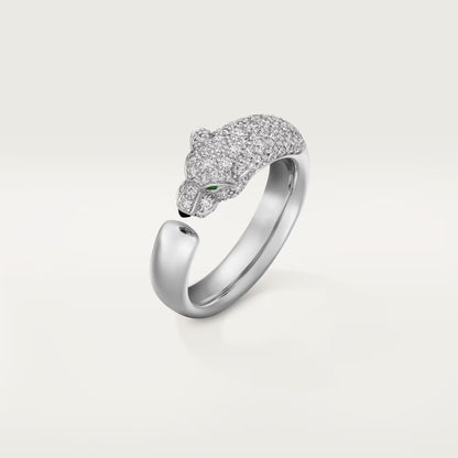 [Lumi Jewelry]PANTHERE HALF DIAMOND SMALL RING