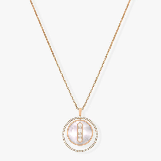 [Lumi Jewelery]LUCKY MOVE MM NACRE BLANCHE DIAMOND NECKLACE