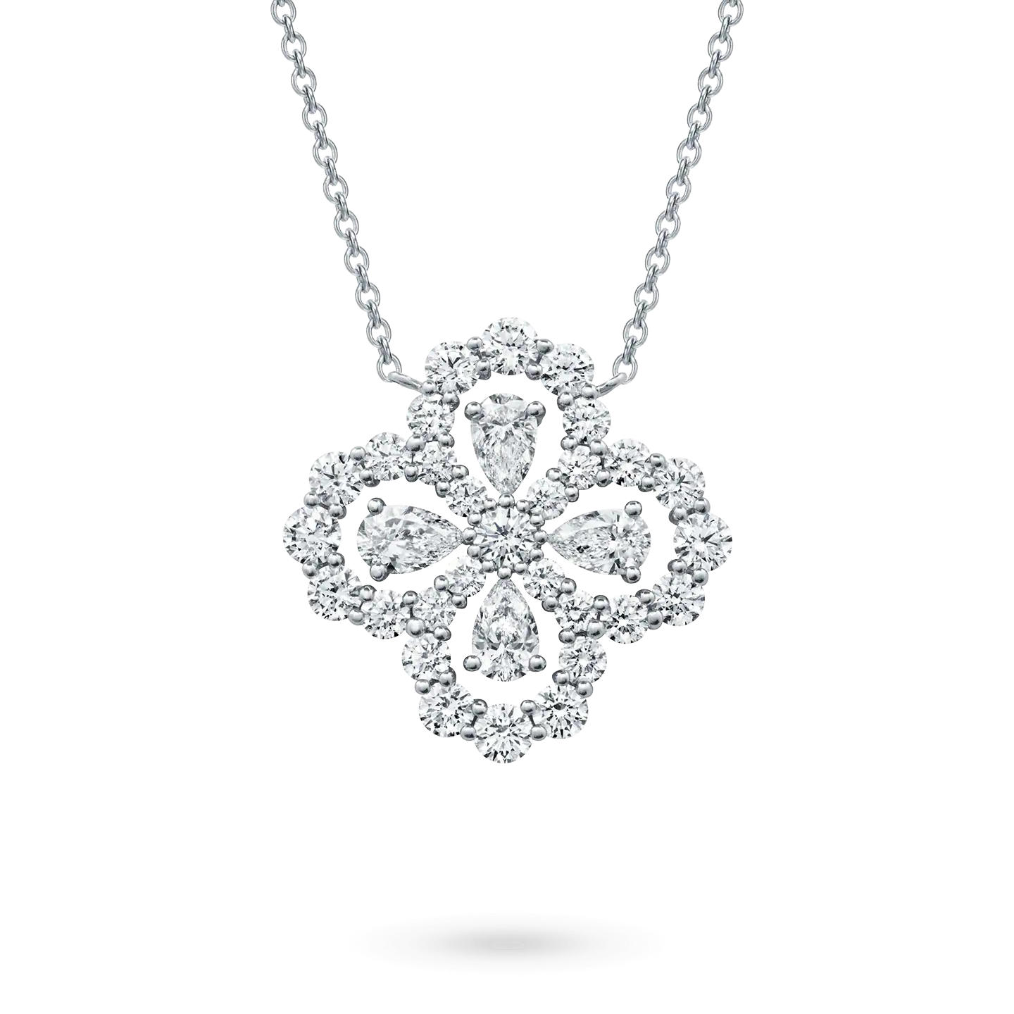 [Lumi Jewelry]LOOP NECKLACE FULL MOTIF DIAMOND 16MM MULTIPLE COLORS