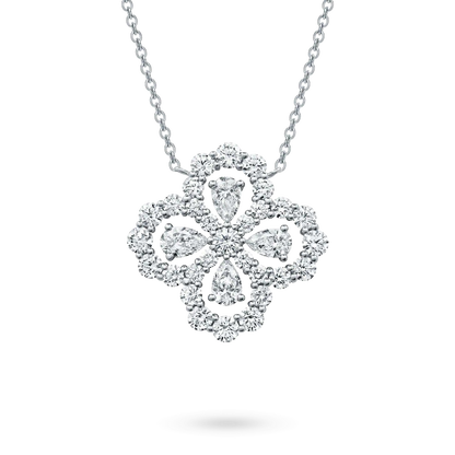 [Lumi Jewelry]LOOP NECKLACE FULL MOTIF DIAMOND 16MM MULTIPLE COLORS