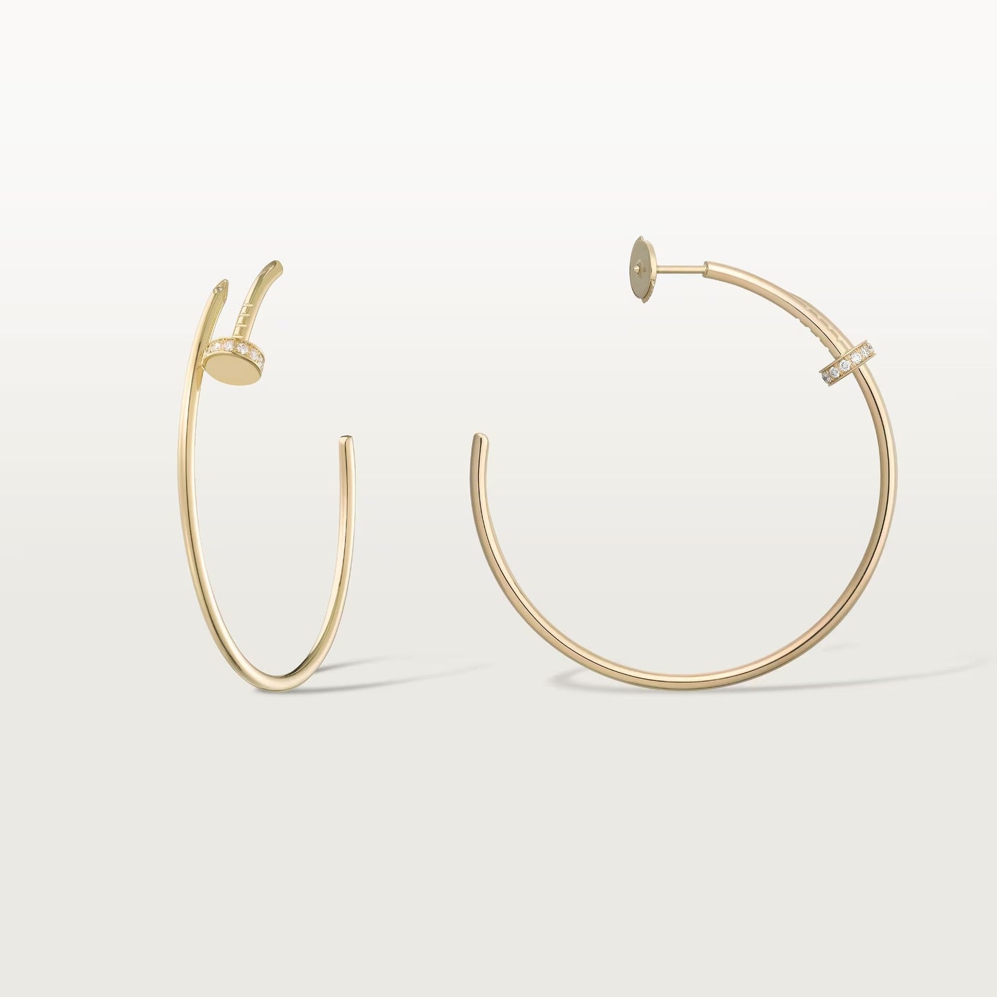 [Lumi Jewelry]JUSTE HALF DIAMOND LARGE EARRINGS