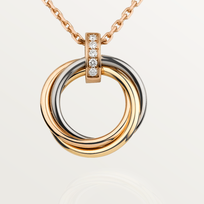 [Lumi Jewelry]TRINITY NECKLACE GOLD  DIAMONDS