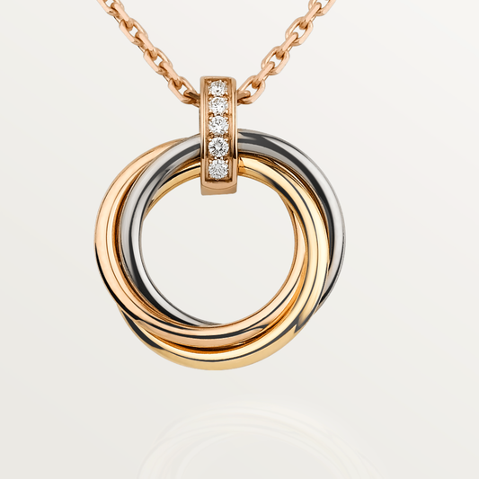 [Lumi Jewelry]TRINITY NECKLACE GOLD  DIAMONDS