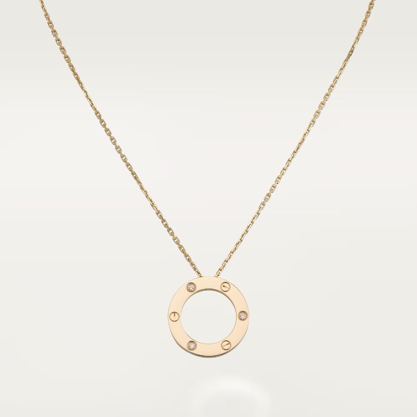[Lumi Jewelry]LOVE NECKLACE 16MM 3 DIAMONDS