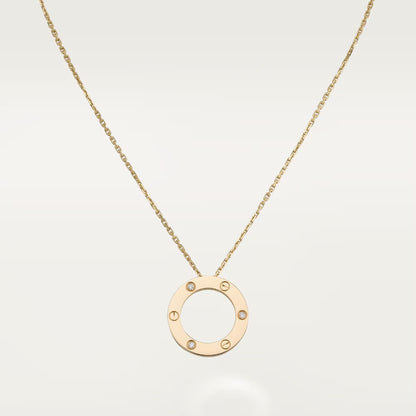 [Lumi Jewelry]LOVE NECKLACE 16MM 3 DIAMONDS