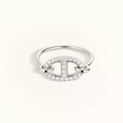 [Lumi Jewelry]RONDE SMALL SILVER DIAMOND RING