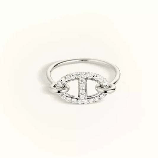 [Lumi Jewelry]RONDE SMALL SILVER DIAMOND RING