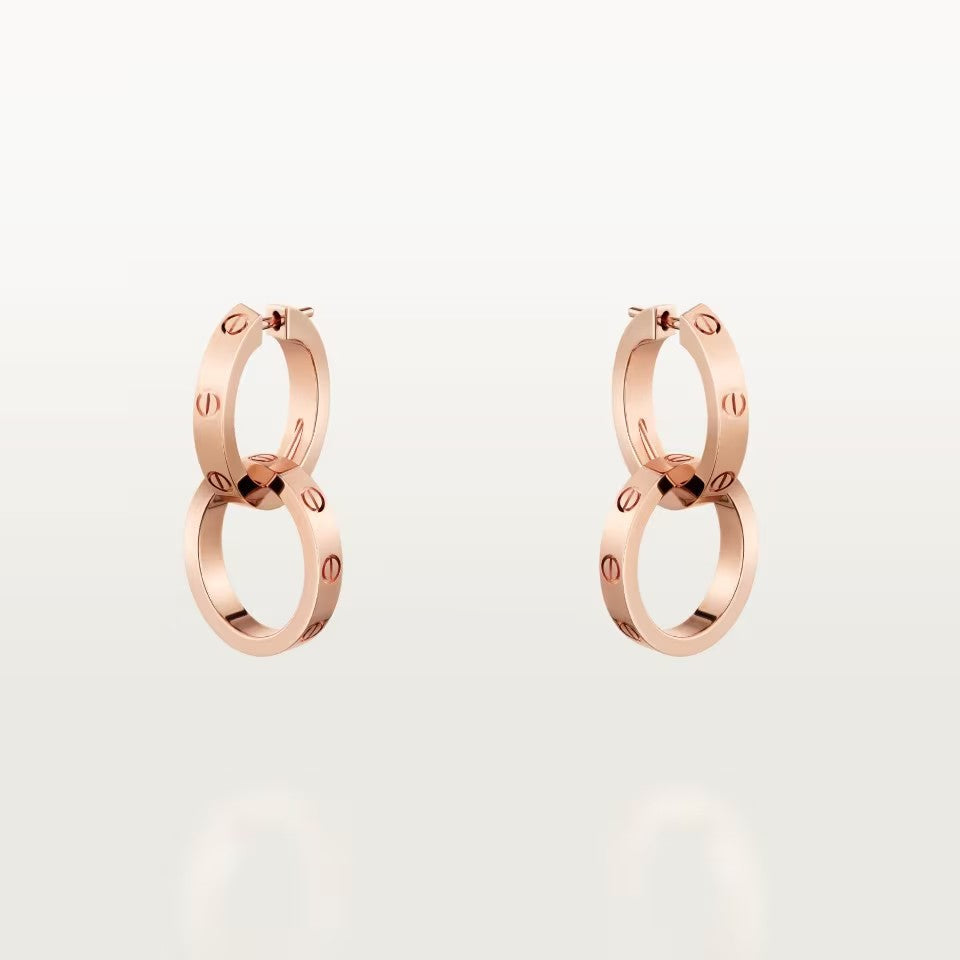 [Lumi Jewelry]LOVE 3.3MM DANGLE EARRINGS