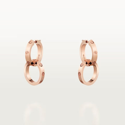 [Lumi Jewelry]LOVE 3.3MM DANGLE EARRINGS