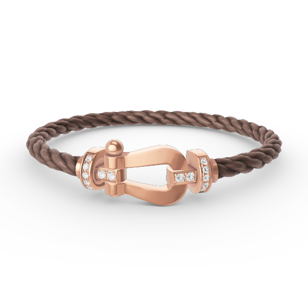 [Lumi Jewelry]FORCE LARGE HORSESHOE HALF DIAMOND BRACELET ROSE GOLD