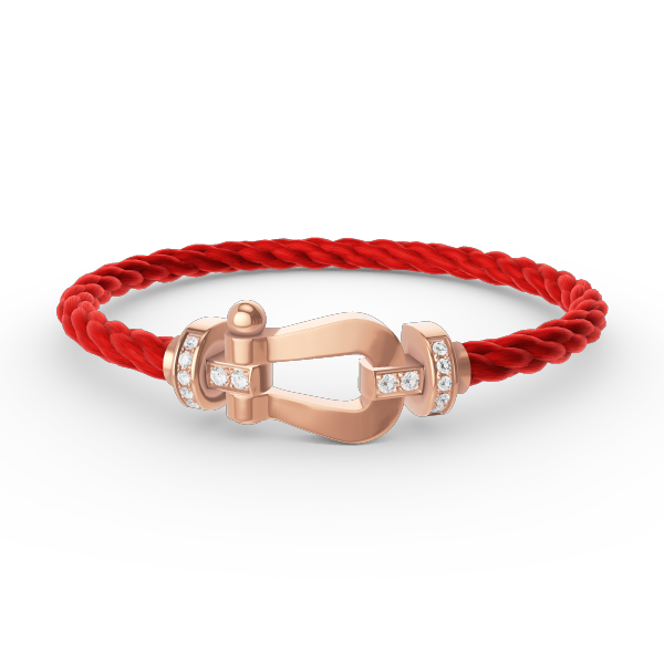 [Lumi Jewelry]FORCE LARGE HORSESHOE HALF DIAMOND BRACELET ROSE GOLD