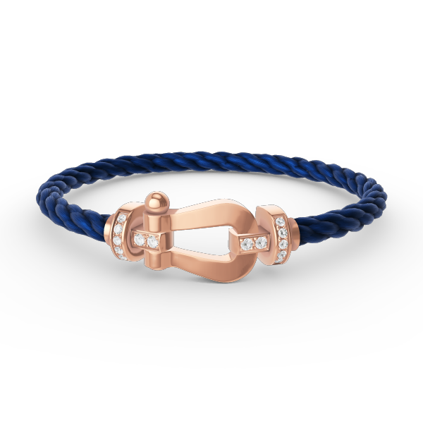 [Lumi Jewelry]FORCE LARGE HORSESHOE HALF DIAMOND BRACELET ROSE GOLD