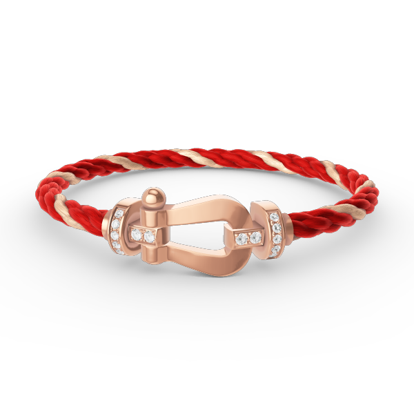 [Lumi Jewelry]FORCE LARGE HORSESHOE HALF DIAMOND BRACELET ROSE GOLD