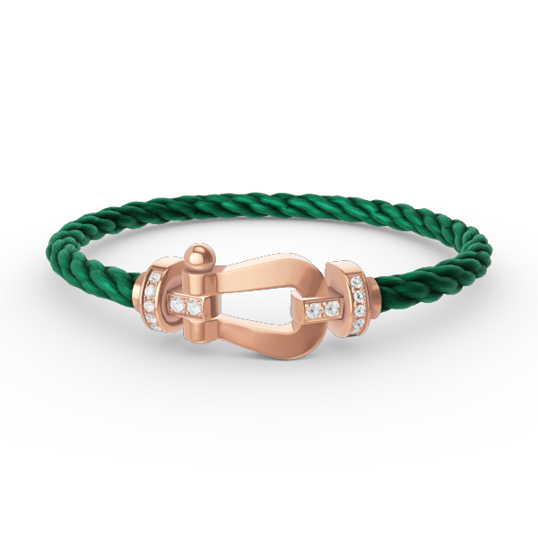 [Lumi Jewelry]FORCE LARGE HORSESHOE HALF DIAMOND BRACELET ROSE GOLD