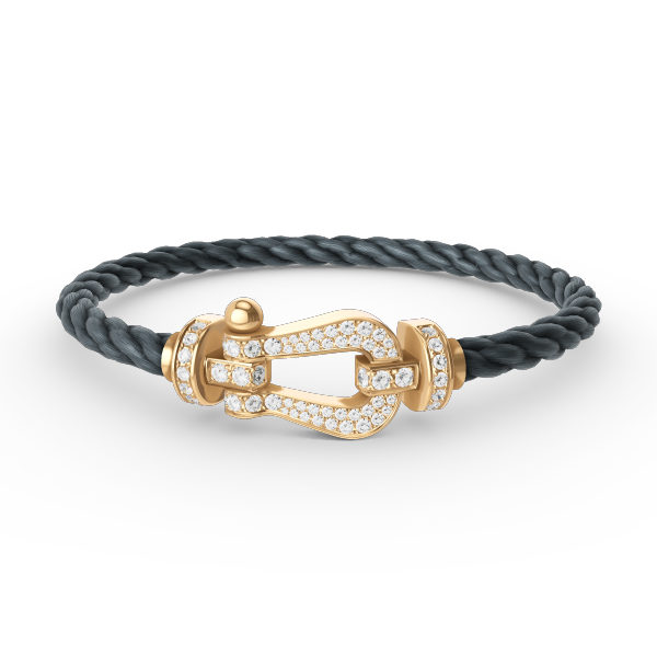 [Lumi Jewelry]FORCE LARGE HORSESHOE FULL DIAMOND BRACELET GOLD