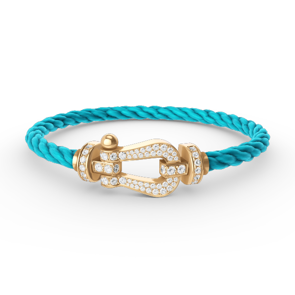 [Lumi Jewelry]FORCE LARGE HORSESHOE FULL DIAMOND BRACELET GOLD