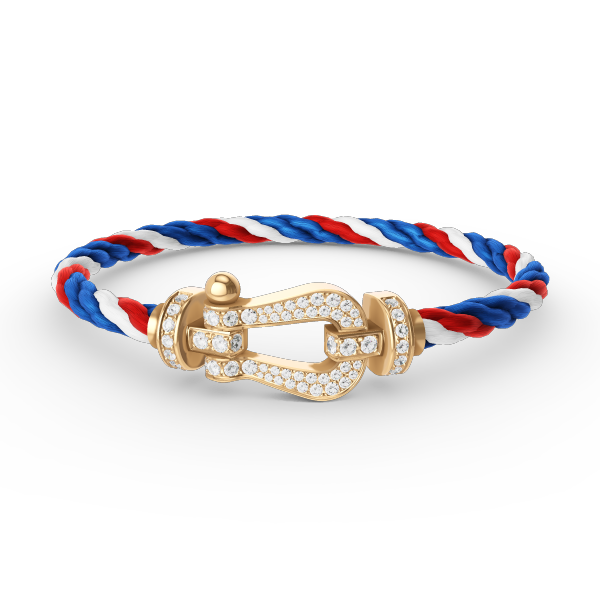 [Lumi Jewelry]FORCE LARGE HORSESHOE FULL DIAMOND BRACELET GOLD