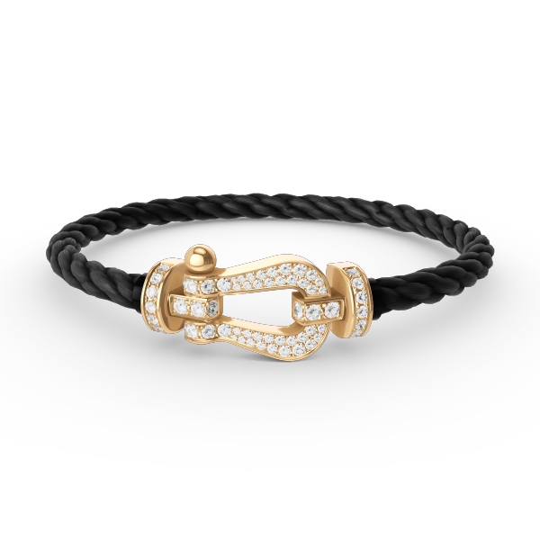 [Lumi Jewelry]FORCE LARGE HORSESHOE FULL DIAMOND BRACELET GOLD