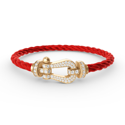 [Lumi Jewelry]FORCE LARGE HORSESHOE FULL DIAMOND BRACELET GOLD