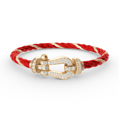 [Lumi Jewelry]FORCE LARGE HORSESHOE FULL DIAMOND BRACELET GOLD