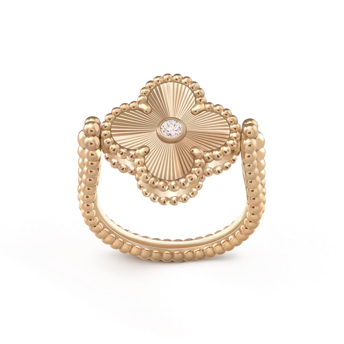 [Lumi Jewelry]CLOVER RIVERSIBLE ROSE GOLD RING