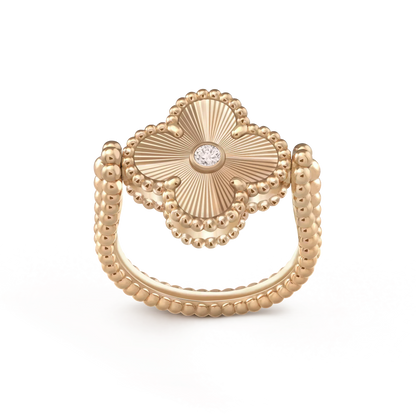[Lumi Jewelry]CLOVER RIVERSIBLE ROSE GOLD RING