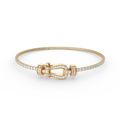 [Lumi Jewelry]FORCE  HORSESHOE  DIAMOND TENNIS BRACELET