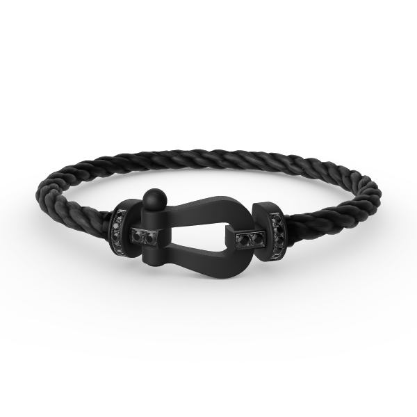 [Lumi Jewelry]FORCE LARGE SERIES HORSESHOE BLACK SAMURAI BRACELET