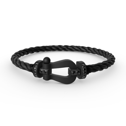 [Lumi Jewelry]FORCE LARGE SERIES HORSESHOE BLACK SAMURAI BRACELET