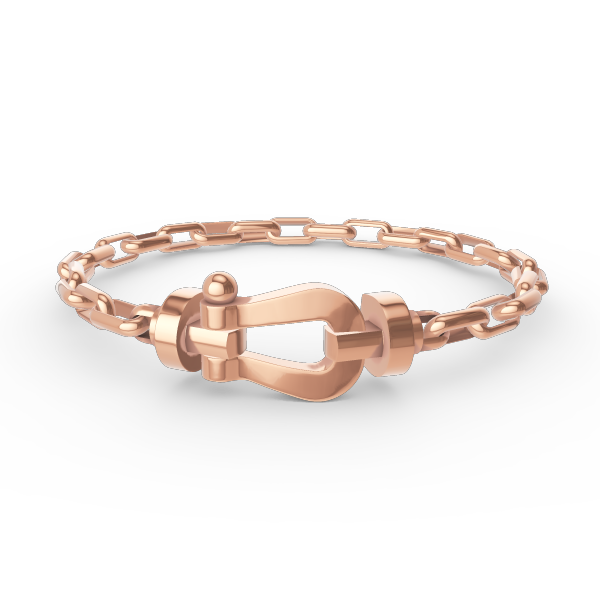 [Lumi Jewelry]FORCE LARGE HORSESHOE CLASP  METAL BRACELET