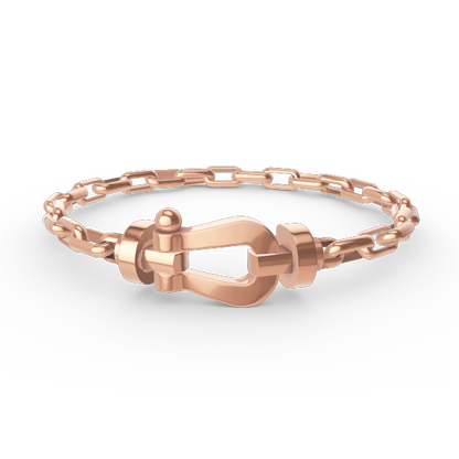[Lumi Jewelry]FORCE LARGE HORSESHOE CLASP  METAL BRACELET