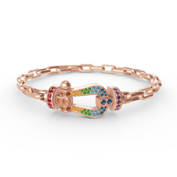 [Lumi Jewelry]FORCE LARGE HORSESHOE CLASP  METAL BRACELET