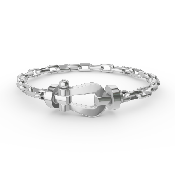 [Lumi Jewelry]FORCE LARGE HORSESHOE CLASP  METAL BRACELET
