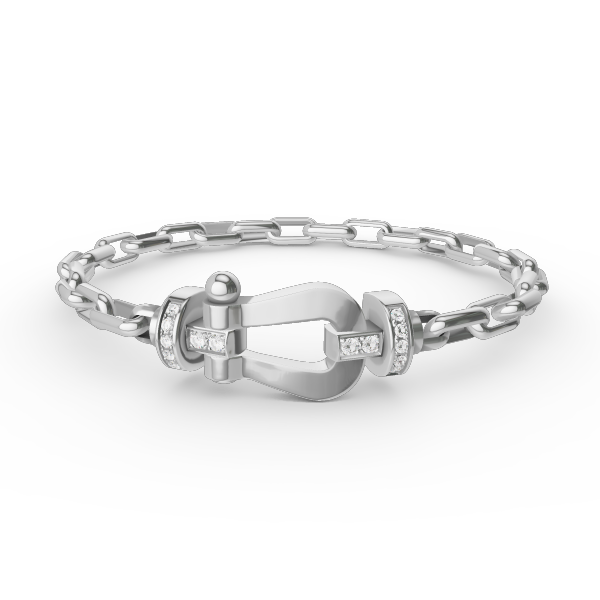 [Lumi Jewelry]FORCE LARGE HORSESHOE CLASP  METAL BRACELET