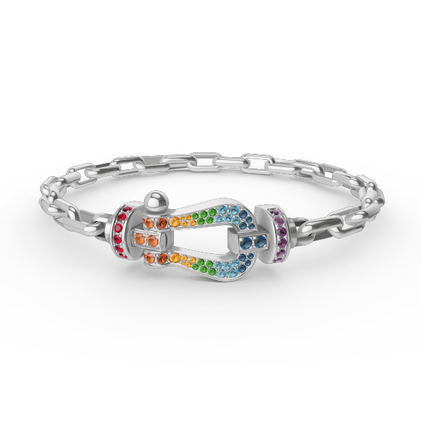 [Lumi Jewelry]FORCE LARGE HORSESHOE CLASP  METAL BRACELET
