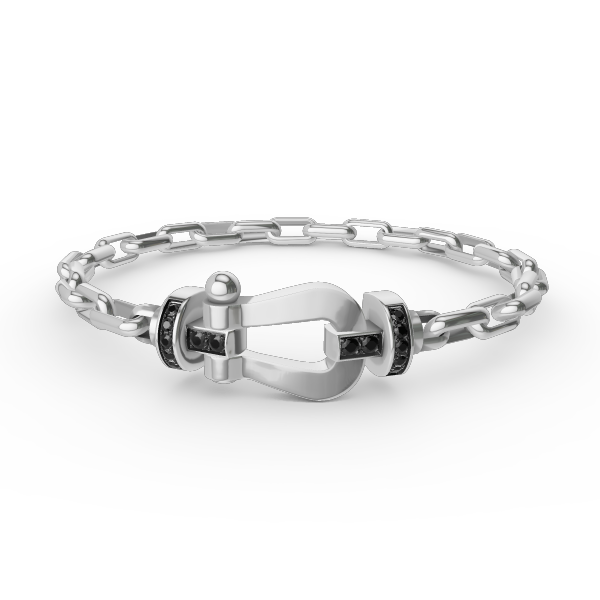 [Lumi Jewelry]FORCE LARGE HORSESHOE CLASP  METAL BRACELET