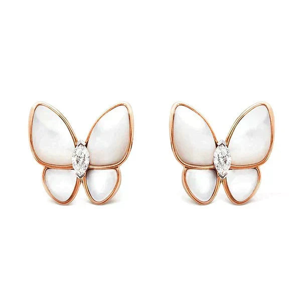 [Lumi Jewelry]BUTTERFLY MOP DIAMOND EARRINGS