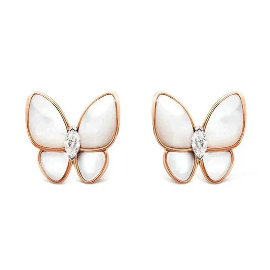 [Lumi Jewelry]BUTTERFLY MOP DIAMOND EARRINGS