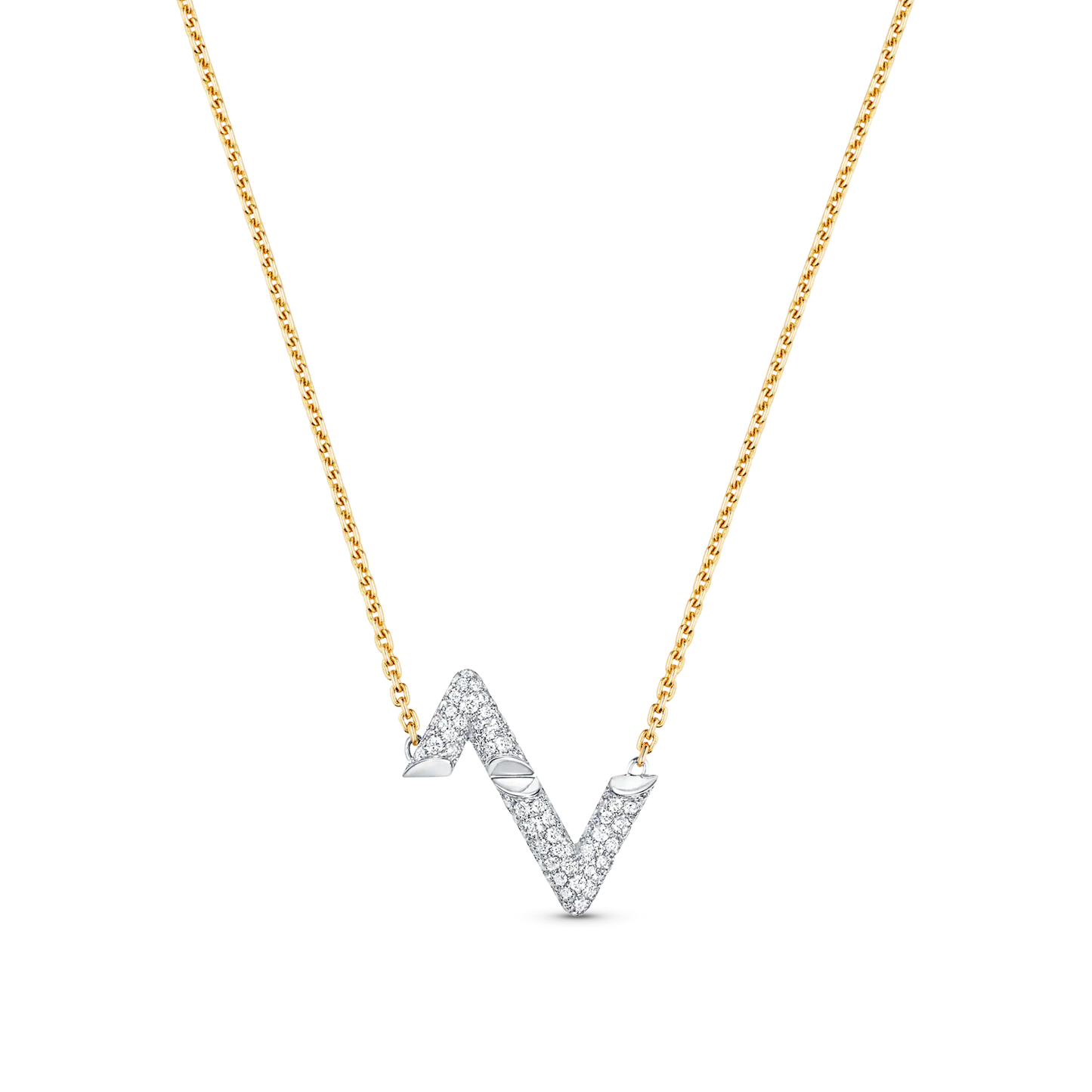 [Lumi Jewelry]VOLT SILVER DIAMOND PEDANT NECKLACE