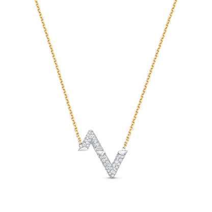 [Lumi Jewelry]VOLT SILVER DIAMOND PEDANT NECKLACE