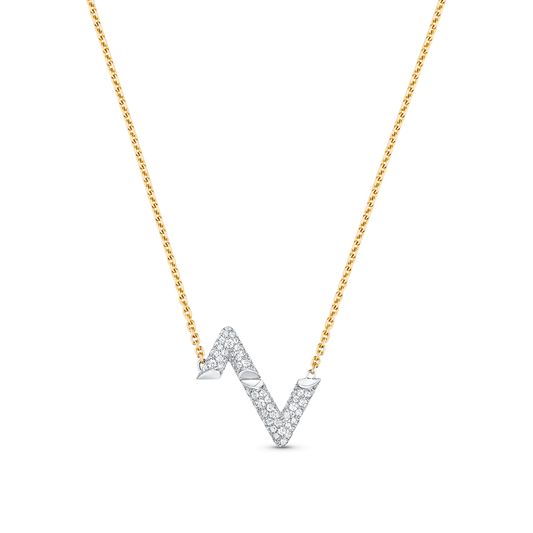 [Lumi Jewelry]VOLT SILVER DIAMOND PEDANT NECKLACE