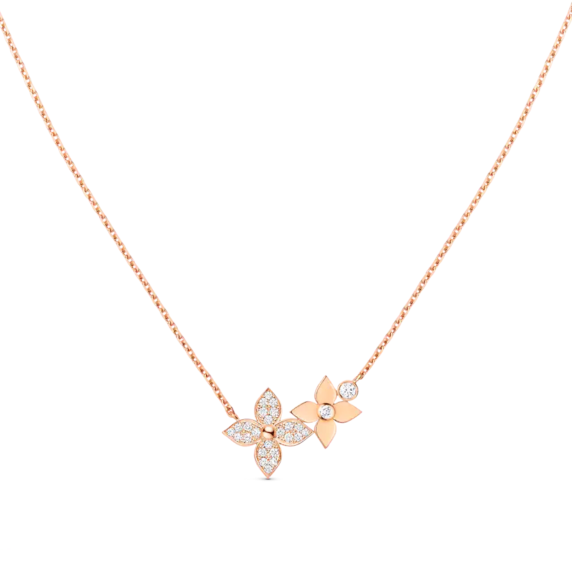 [Lumi Jewelry]STAR BLOSSOM NECKLACE PINK GOLD DIAMONDS