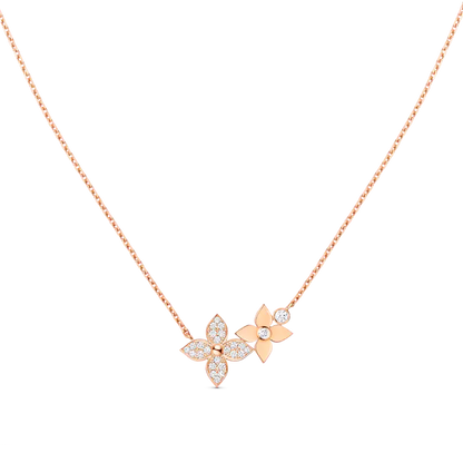 [Lumi Jewelry]STAR BLOSSOM NECKLACE PINK GOLD DIAMONDS