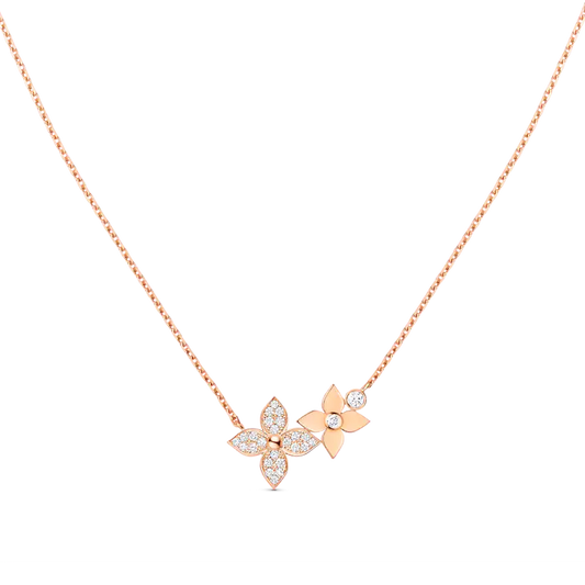 [Lumi Jewelry]STAR BLOSSOM NECKLACE PINK GOLD DIAMONDS