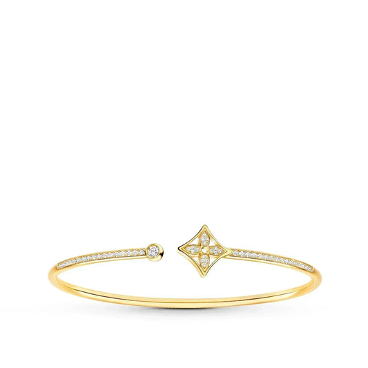 [Lumi Jewelry]IDYLLE GOLD OPEN BRACELET DIAMOND PAVED