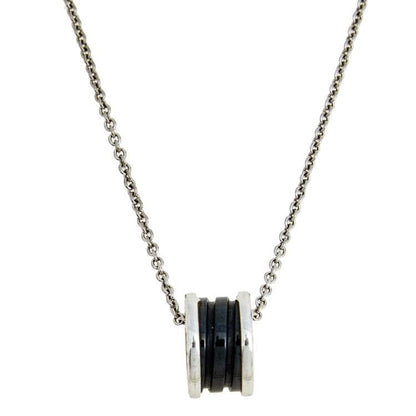 [Lumi Jewelry]ZERO 1 BLACK CERAMIC SILVER NECKLACE