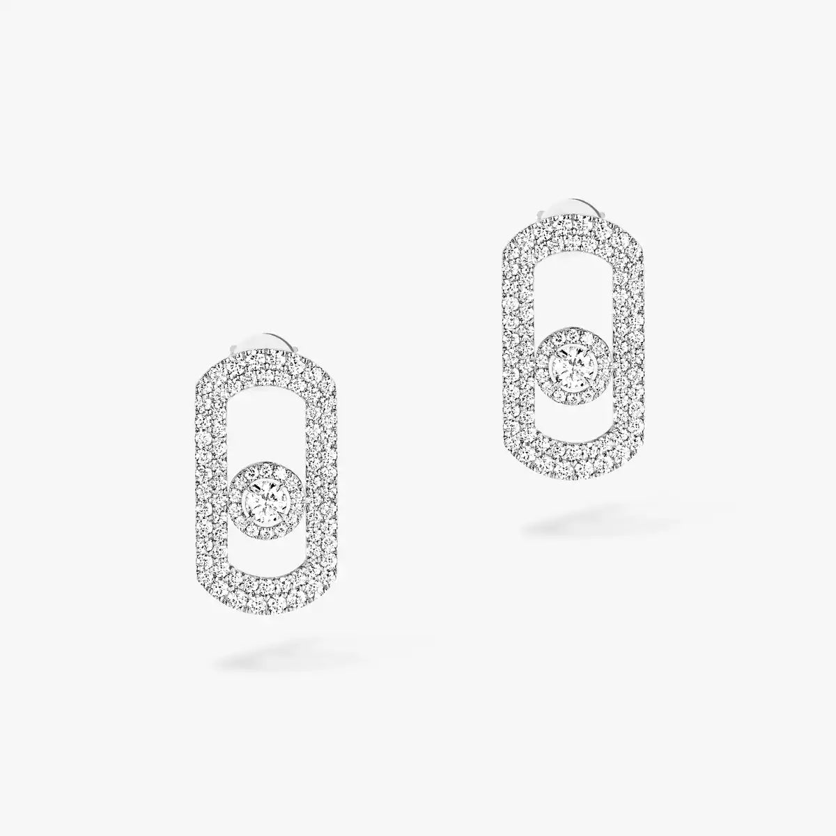 [Lumi Jewelery]So Move Pave_-Set Diamond Earrings in Silver