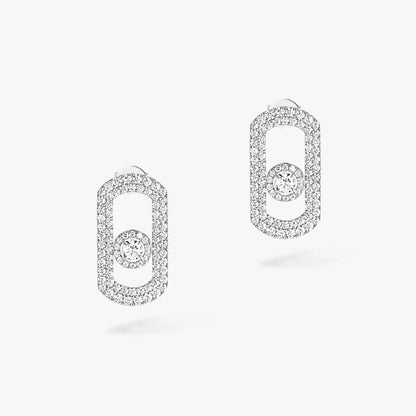 [Lumi Jewelery]So Move Pave_-Set Diamond Earrings in Silver